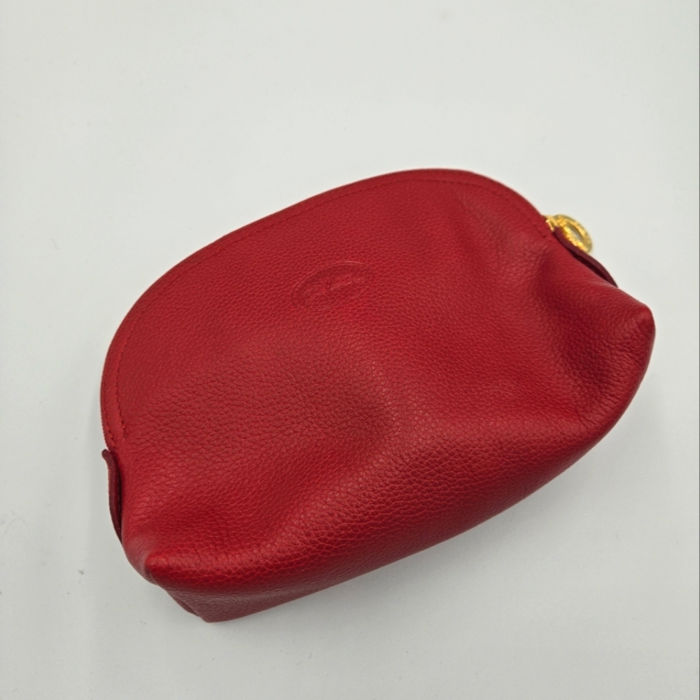 Longchamp Red Leather Clutch